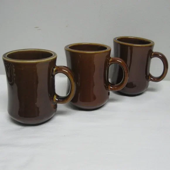 Vintage | Dining | Retro Diner Mugs Vintage 7s Brown Stoneware Set 